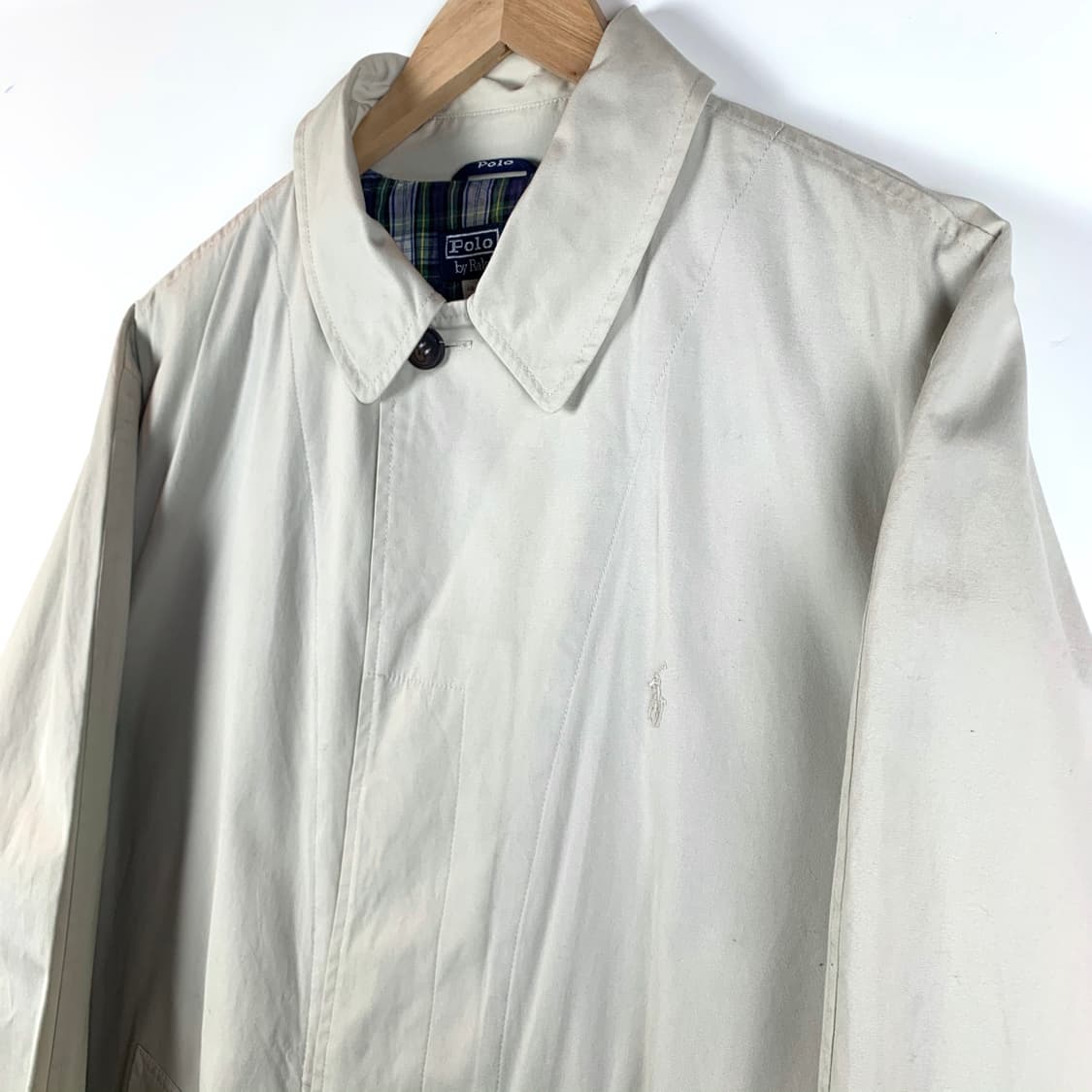 폴로 랄프로렌 제팬 라인 아이보리 베이지 트렌치 코트 상품이미지4