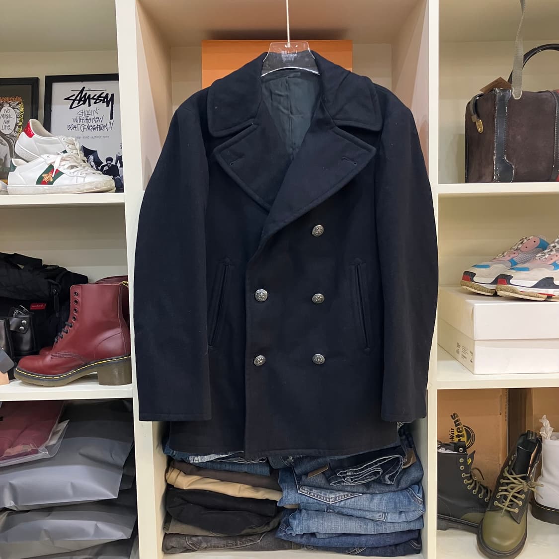 U.S Military 해군 피코트 더블 코트 S 상품이미지1