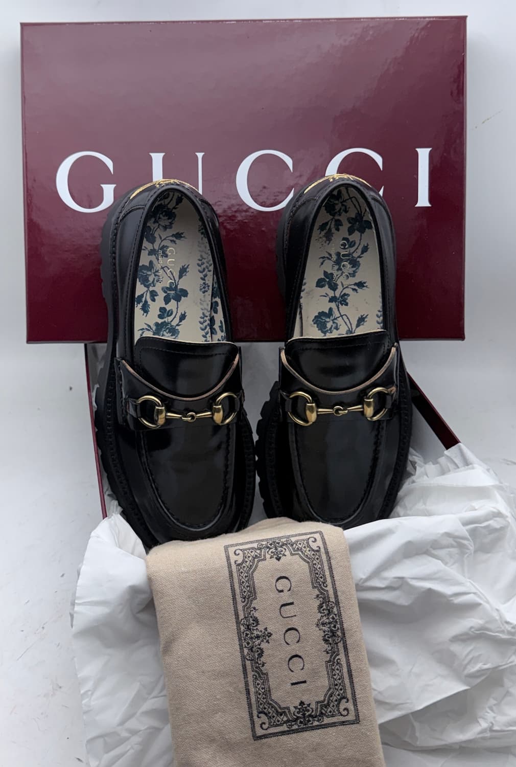 정품)구찌레더 235 상품이미지1