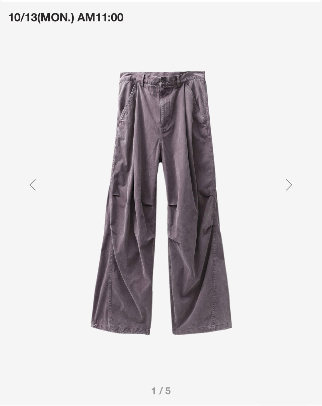 OAM EASY PANTS FADED PURPLE 상품이미지4