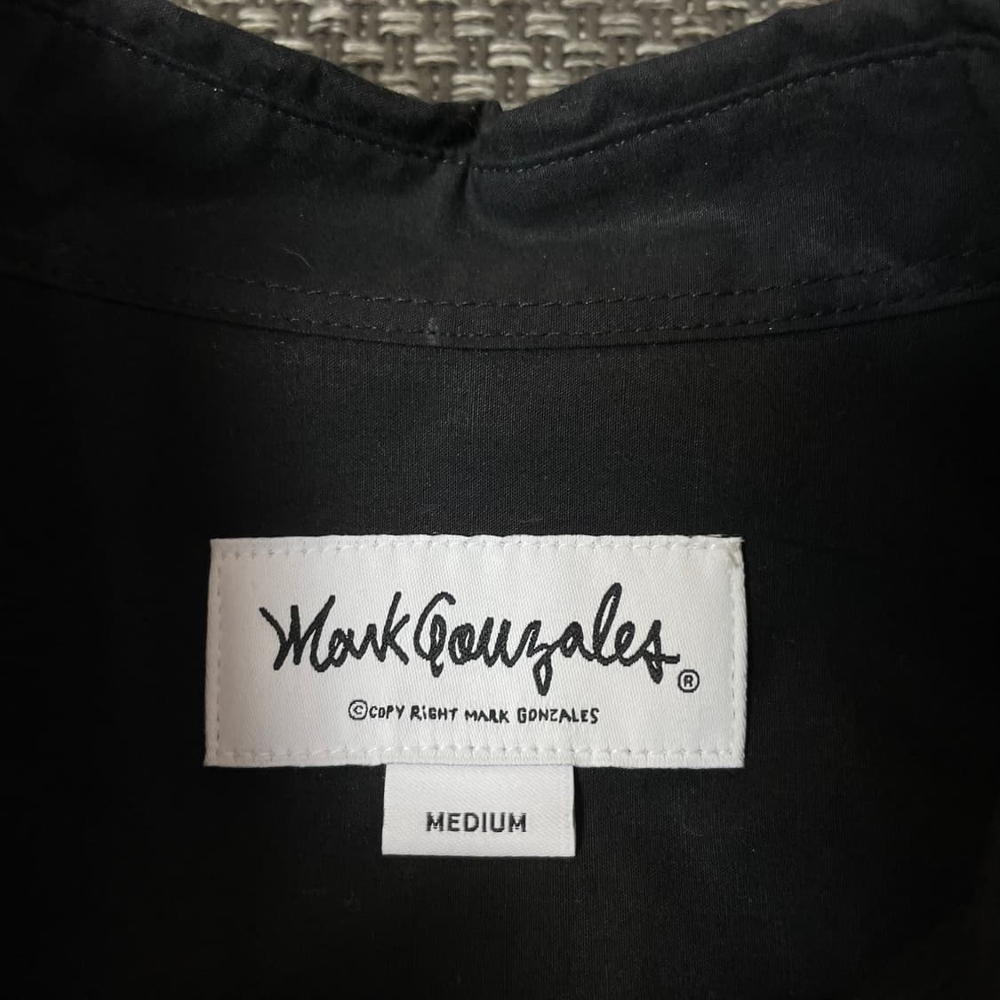 마크곤잘레스 자수로고 블랙 코튼 긴팔 셔츠 M 상품이미지4