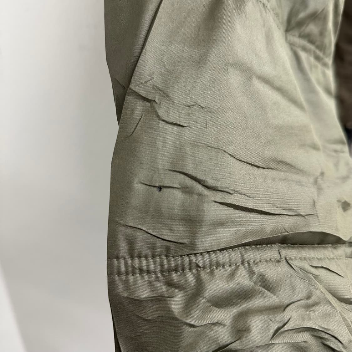 Khaki double fur down jacket 상품이미지4