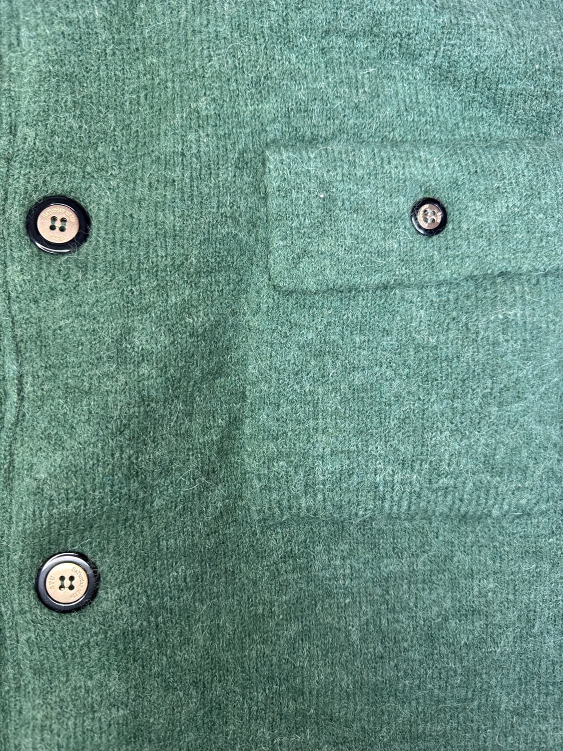 STU 더블카라 가디건 그린 L 상품이미지4