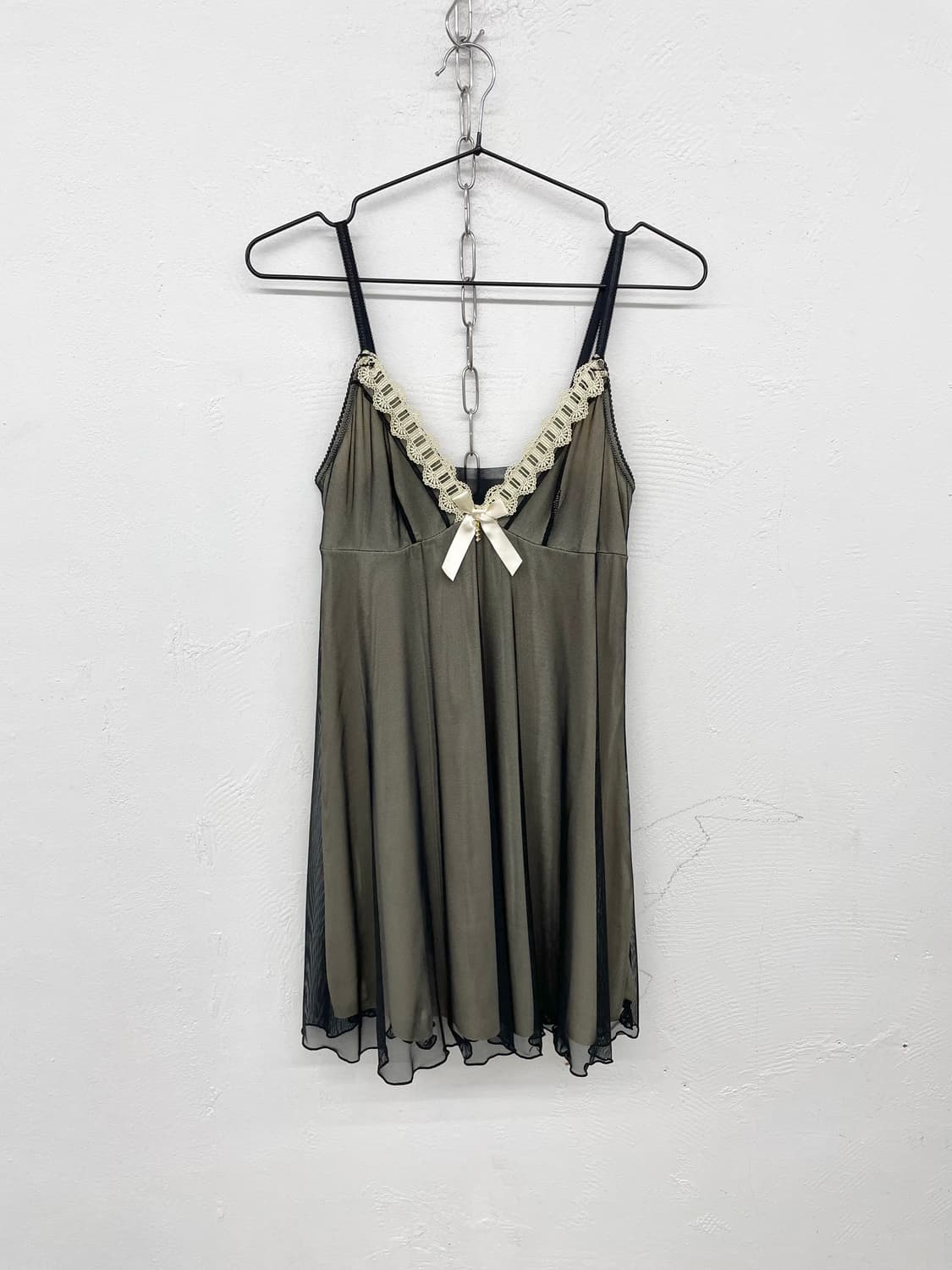 블랙 시어 레이스 슬립 상품이미지4