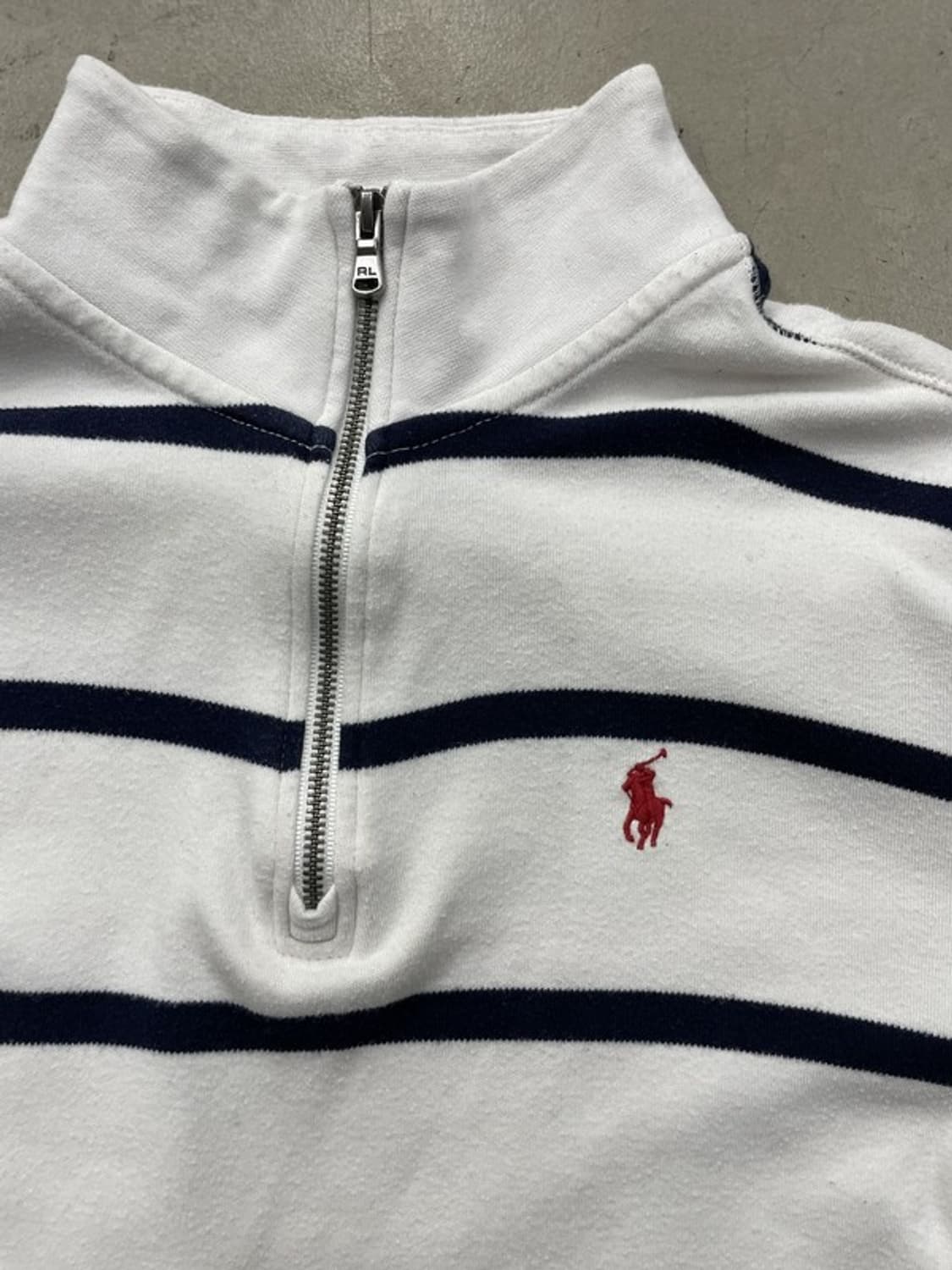 폴로 랄프로렌 스트라이프 쿼터집업 M(10-12) 상품이미지2