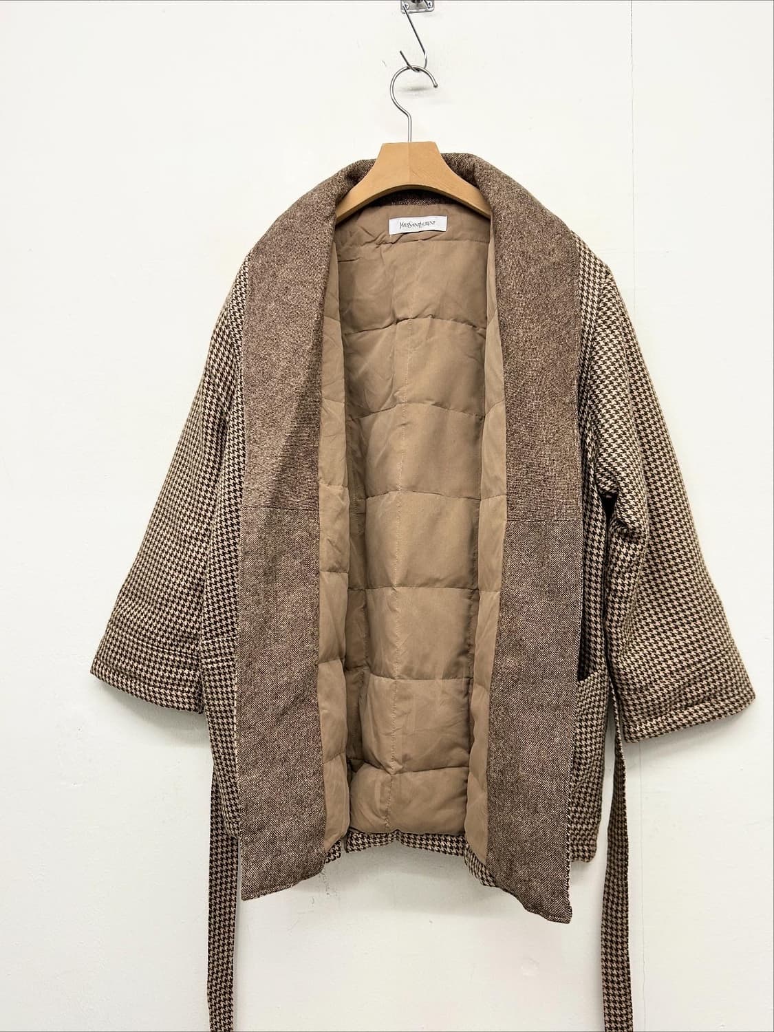 빈티지 입생로랑 하운드투스 울 퀼팅 홈 로브 상품이미지5