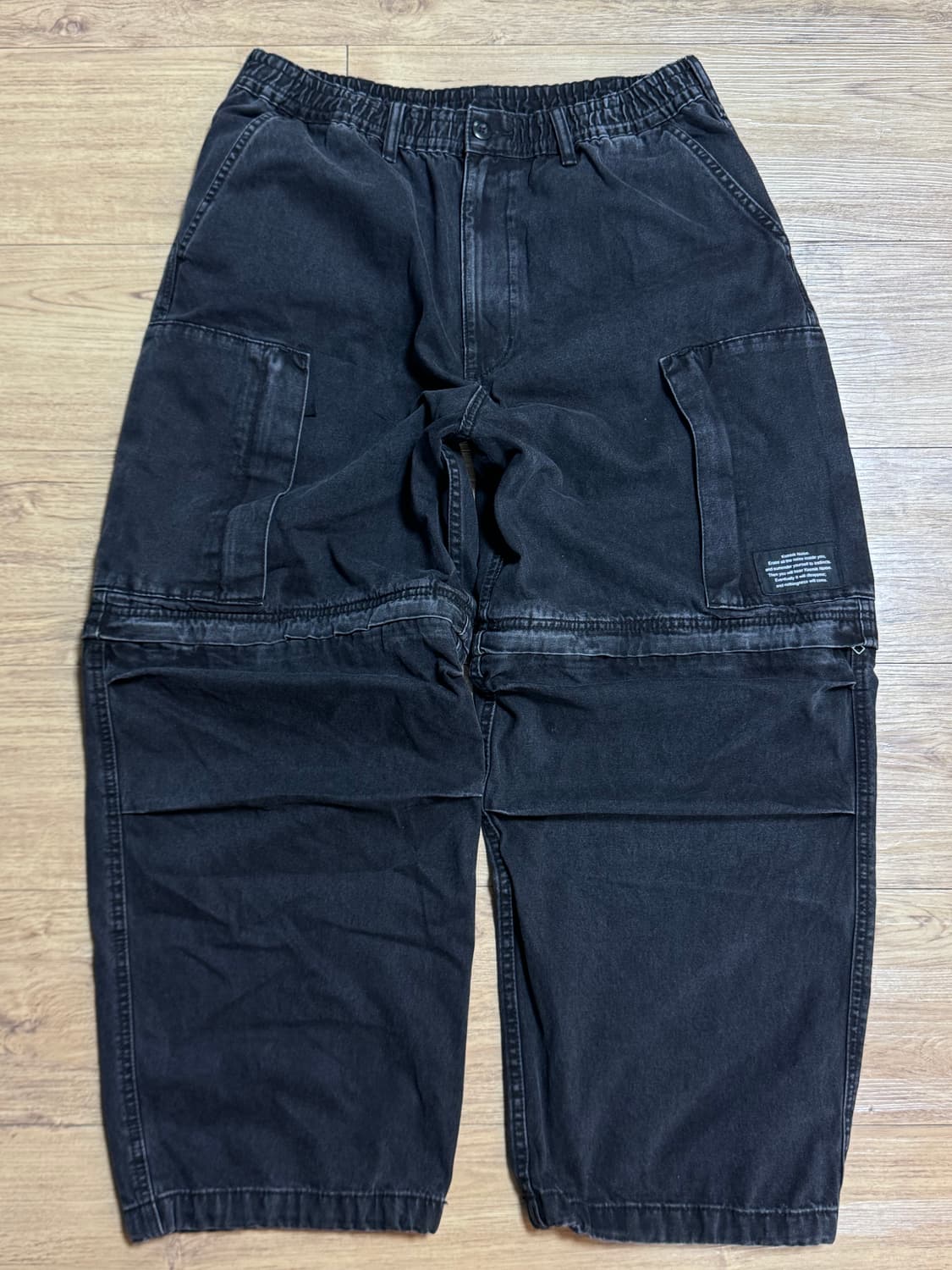 (XL)GU x 언더커버 컨버터블 카고 팬츠 블랙 상품이미지1
