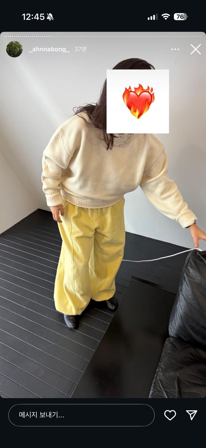 에토스 플리스 밴딩 팬츠 M 상품이미지3