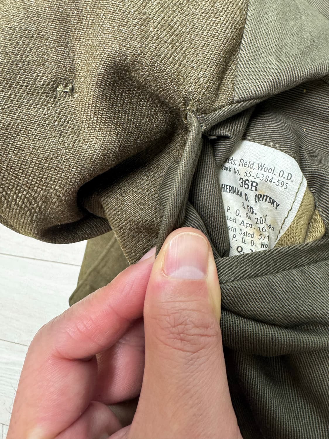 1945년 미 육군 아이크 자켓 (US Army IKE jacket) 상품이미지9