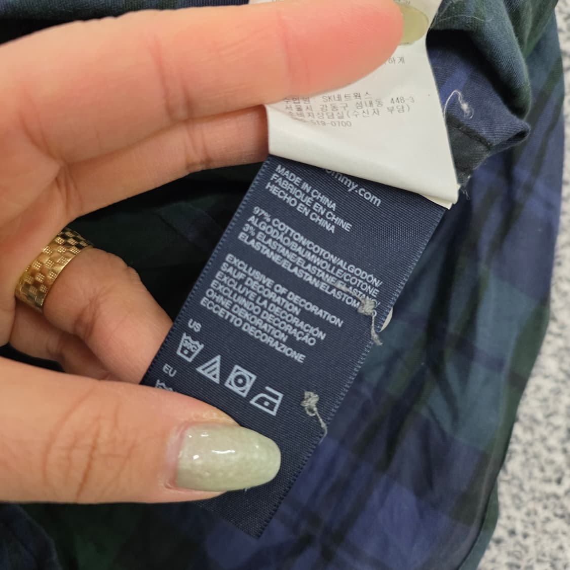 [M] 타미힐피거 체크 셔츠 남방 0203J 상품이미지4