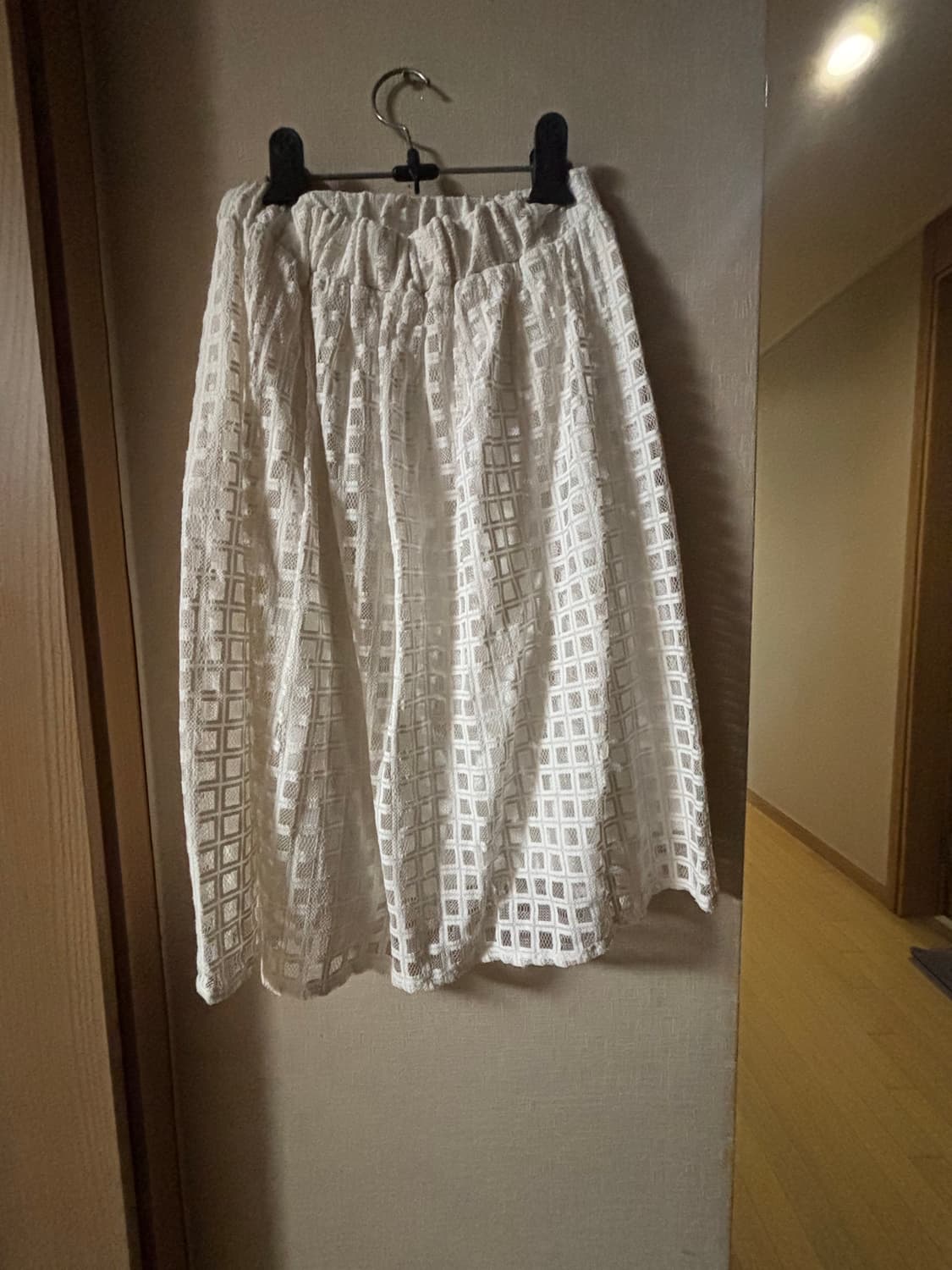 화이트 체크 빈티지 스커트 상품이미지1