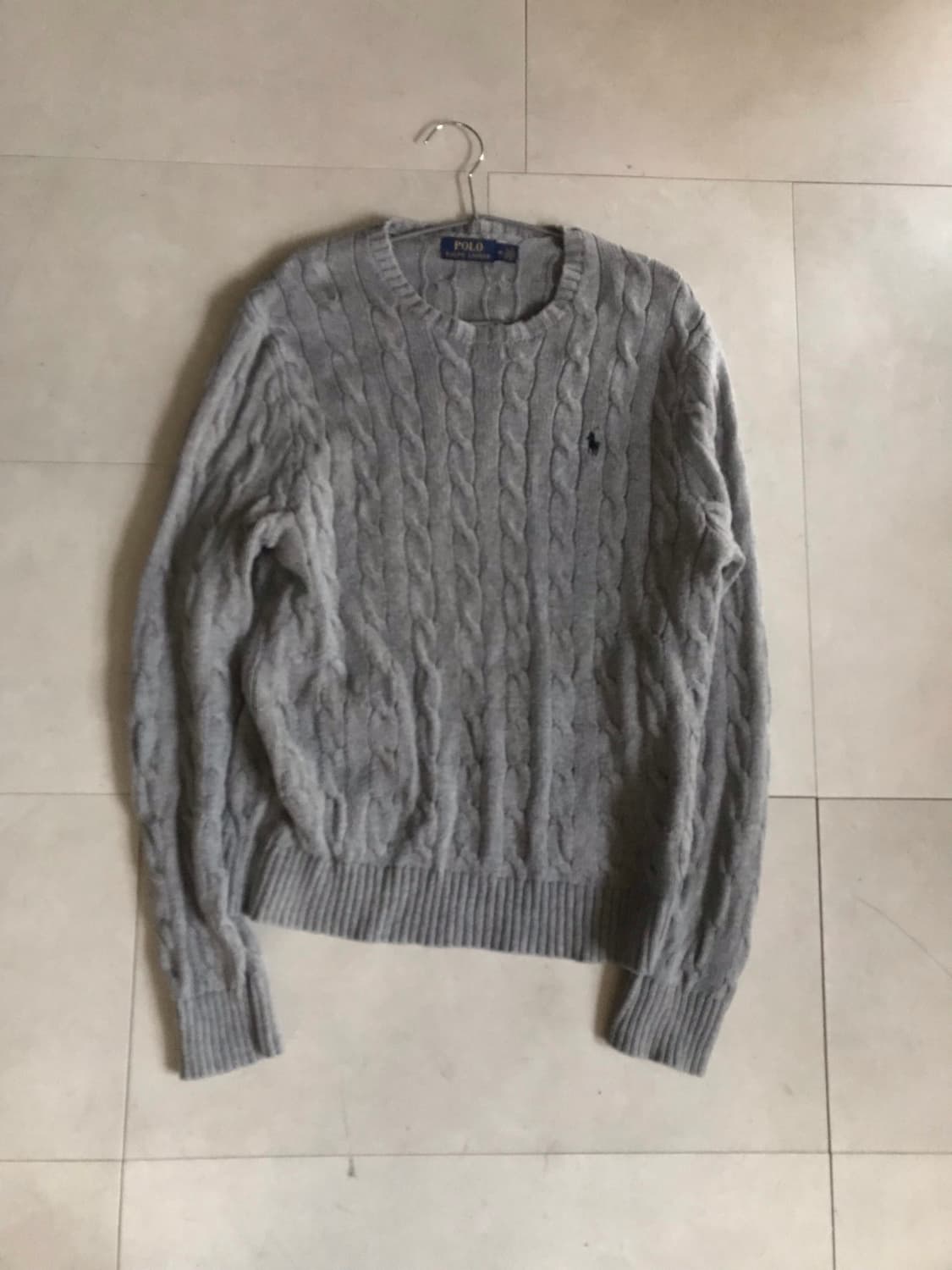 폴로 그레이 케이블 니트 상품이미지7