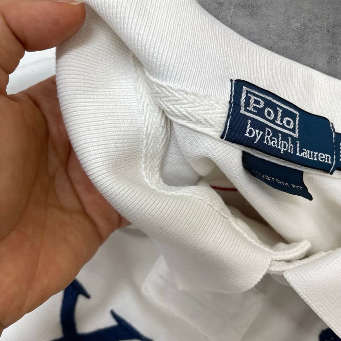 폴로 랄프로렌 화이트 빅포니 럭비 반팔 카라티 2XL 상품이미지6