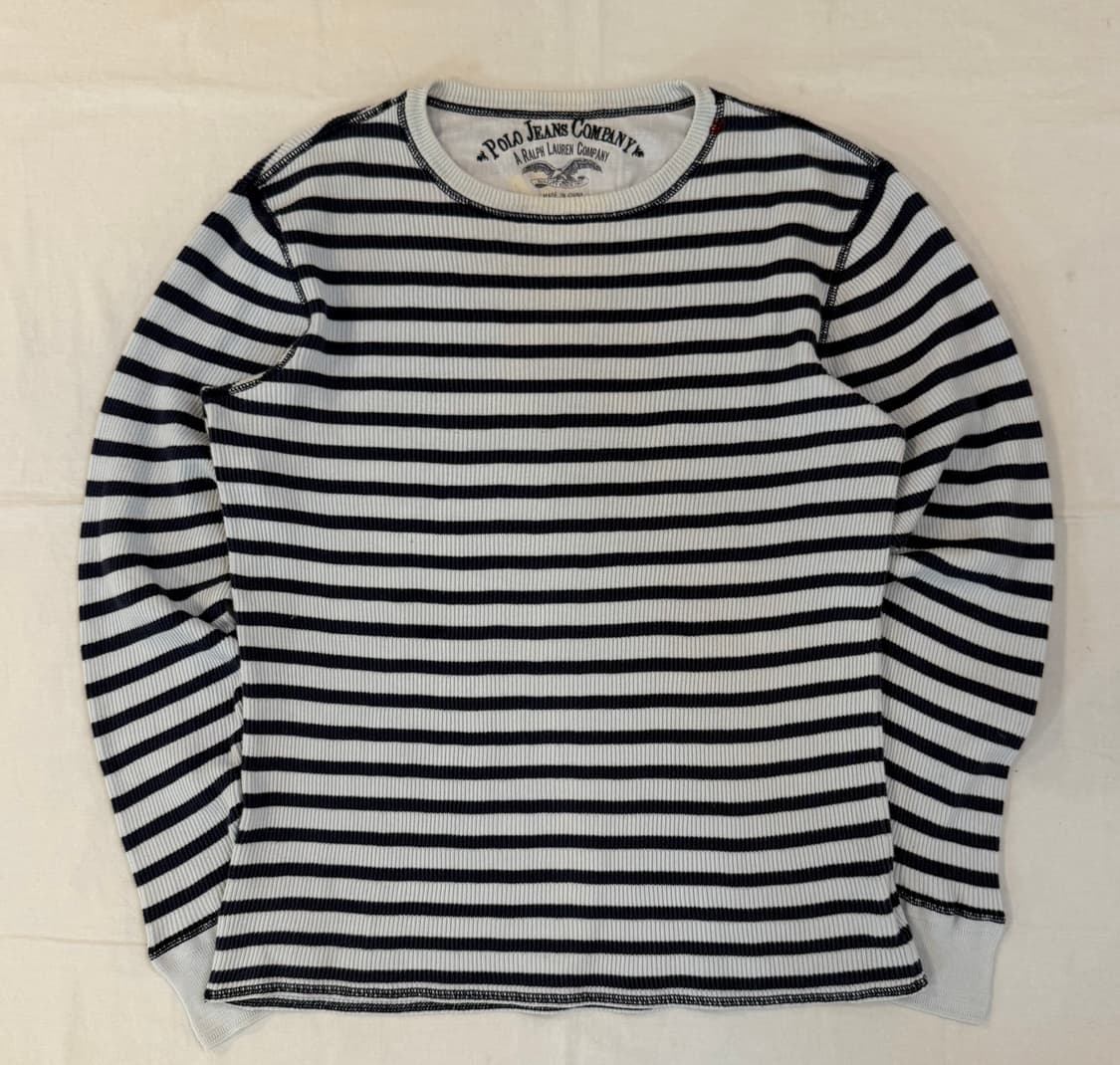 폴로 랄프로렌 폴로진스 스트라이프 와플 써멀 롱슬리브 상품이미지1