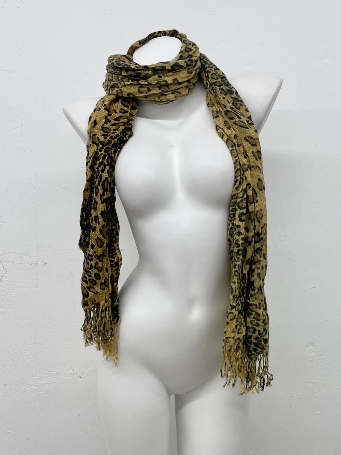 펑크 갸루 레오파드 머플러  상품이미지3