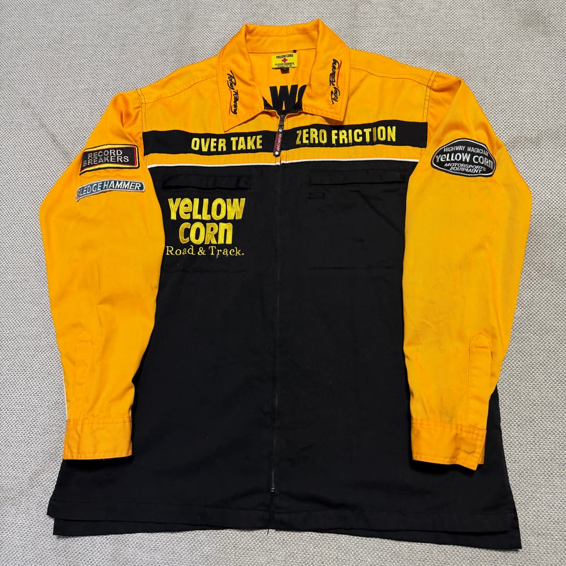 옐로우콘 레이싱 패치 셔츠 자켓 상품이미지1
