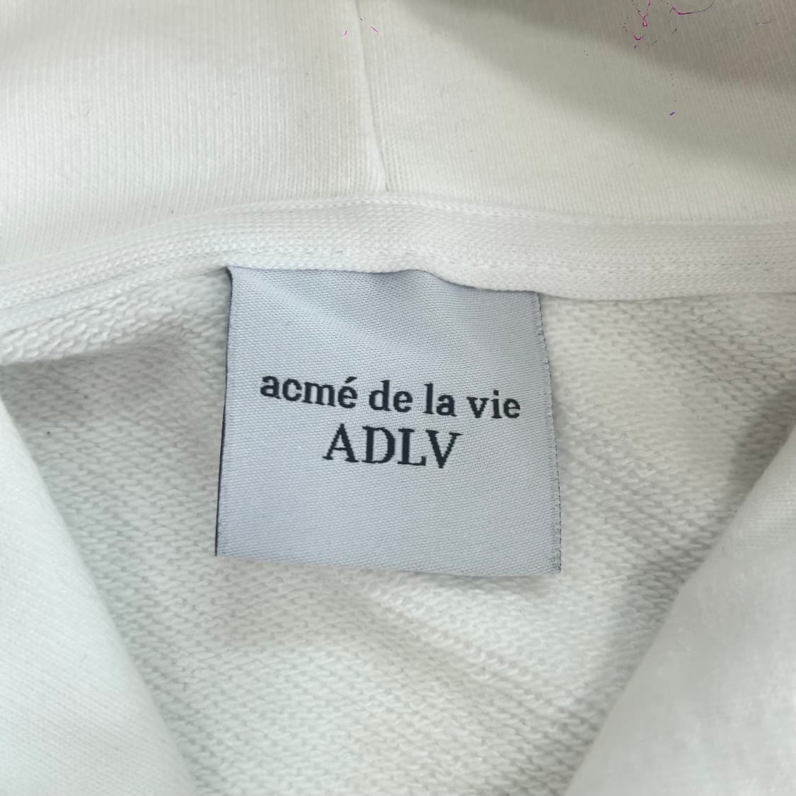 Acme de la vie 아크메드라비 화이트 후드티 상품이미지7