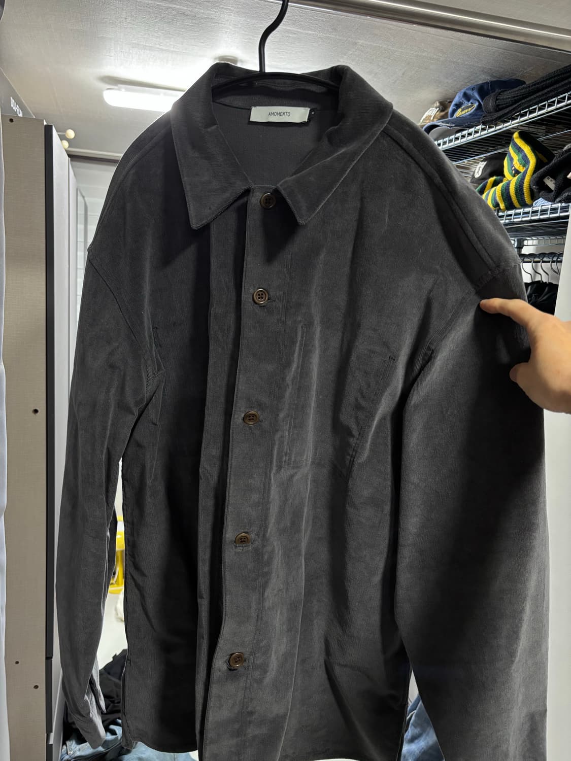 [M]아모멘토 코듀로이 리버스포켓 셔츠 상품이미지2