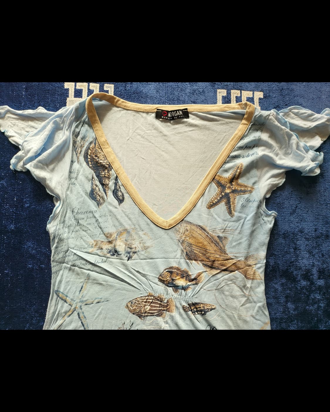 프랑스 수입 모르간 모달 블루 셔츠 상품이미지5