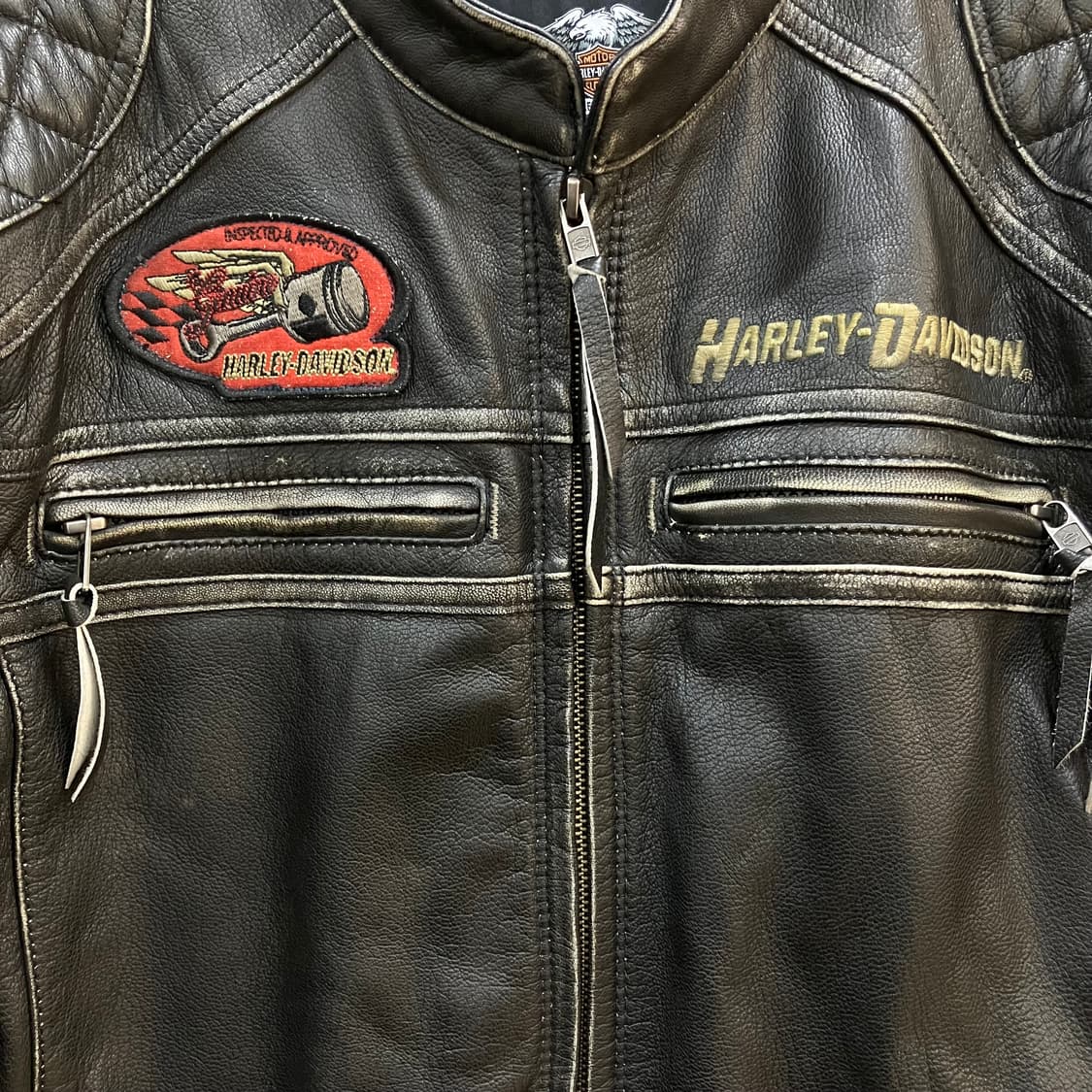 할리데이비슨 퀄팅 바이커 레더 자켓 S 상품이미지4
