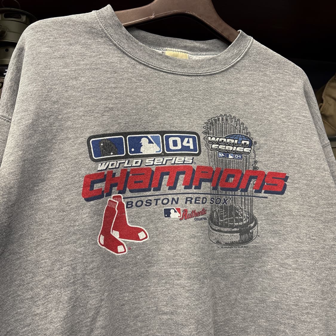 00s 리 MLB 보스턴 레드삭스 월드시리즈 챔피언 스웻셔츠 N789 상품이미지3
