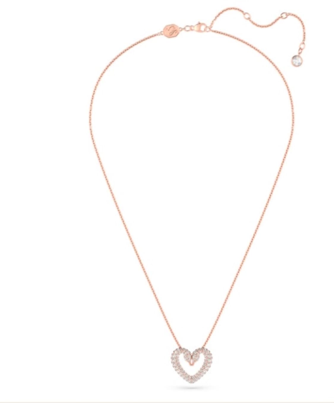 스와로브스키 una 하트 목걸이 로즈골드 상품이미지3