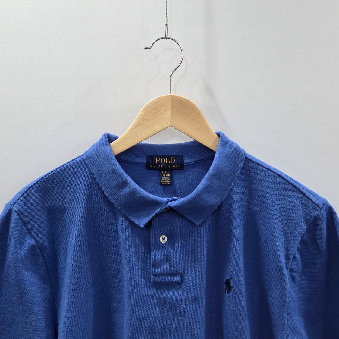 폴로랄프로렌 보이즈 피케 카라 반팔티 블루 XL/18/20  상품이미지2