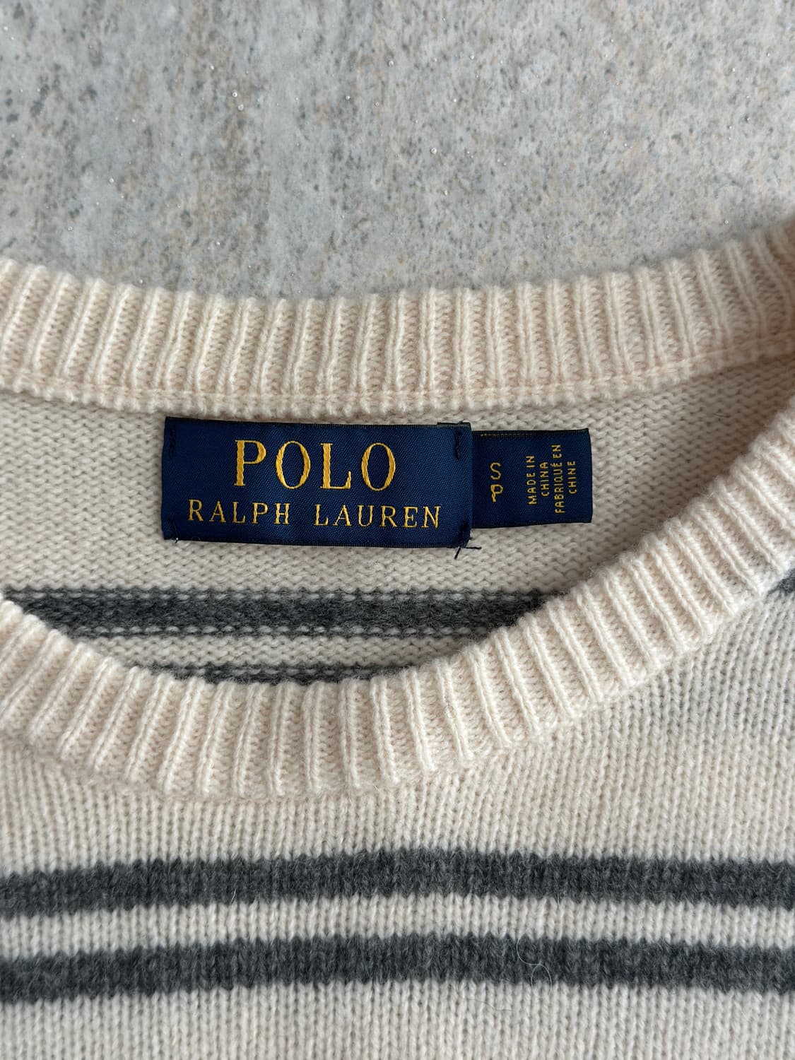 폴로 랄프로렌 아이보리 스트라이프 울 니트 상품이미지8