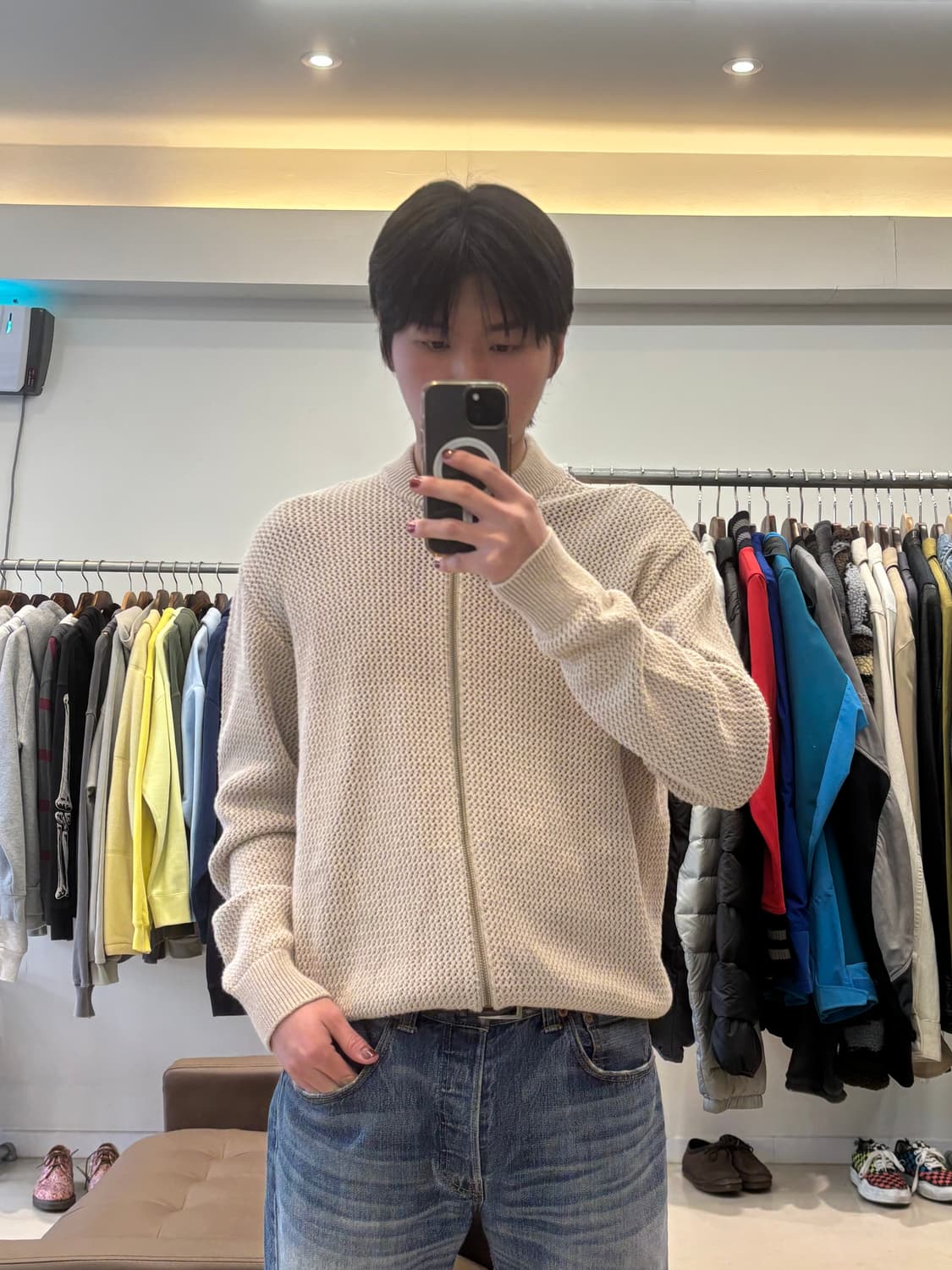 디스이즈네버댓 니트 집업 상품이미지8