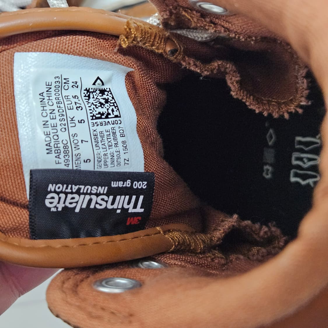 컨버스 브라운 레더 워커 부츠 240 상품이미지4