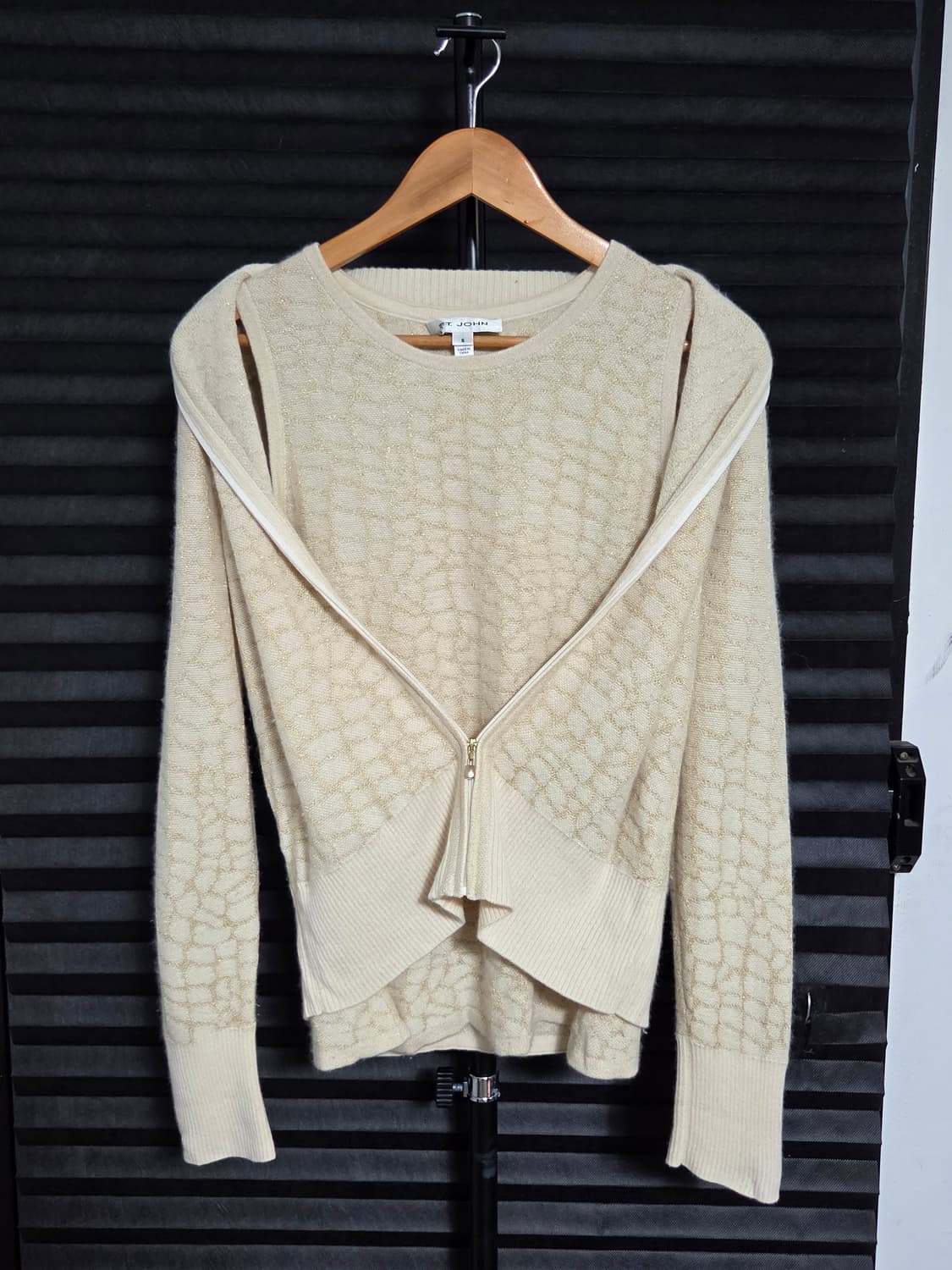 (정품) [세인트존] 캐시미어 블렌드 메탈릭 니트 트윈세트 | 0019 상품이미지1