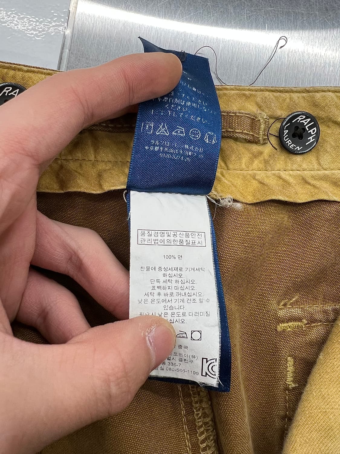 폴로 랄프로렌 라이트 브라운 허니콤 페이디드 워크팬츠 상품이미지10