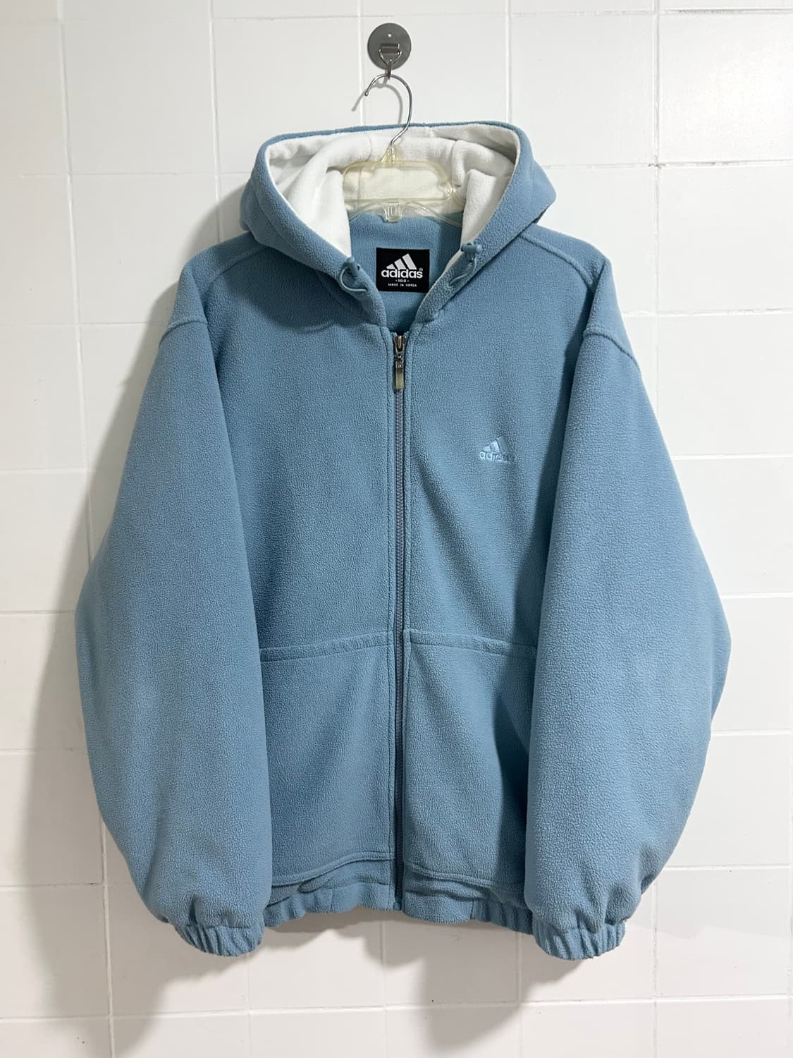 아디다스 블루 플리스 후드집업 상품이미지1
