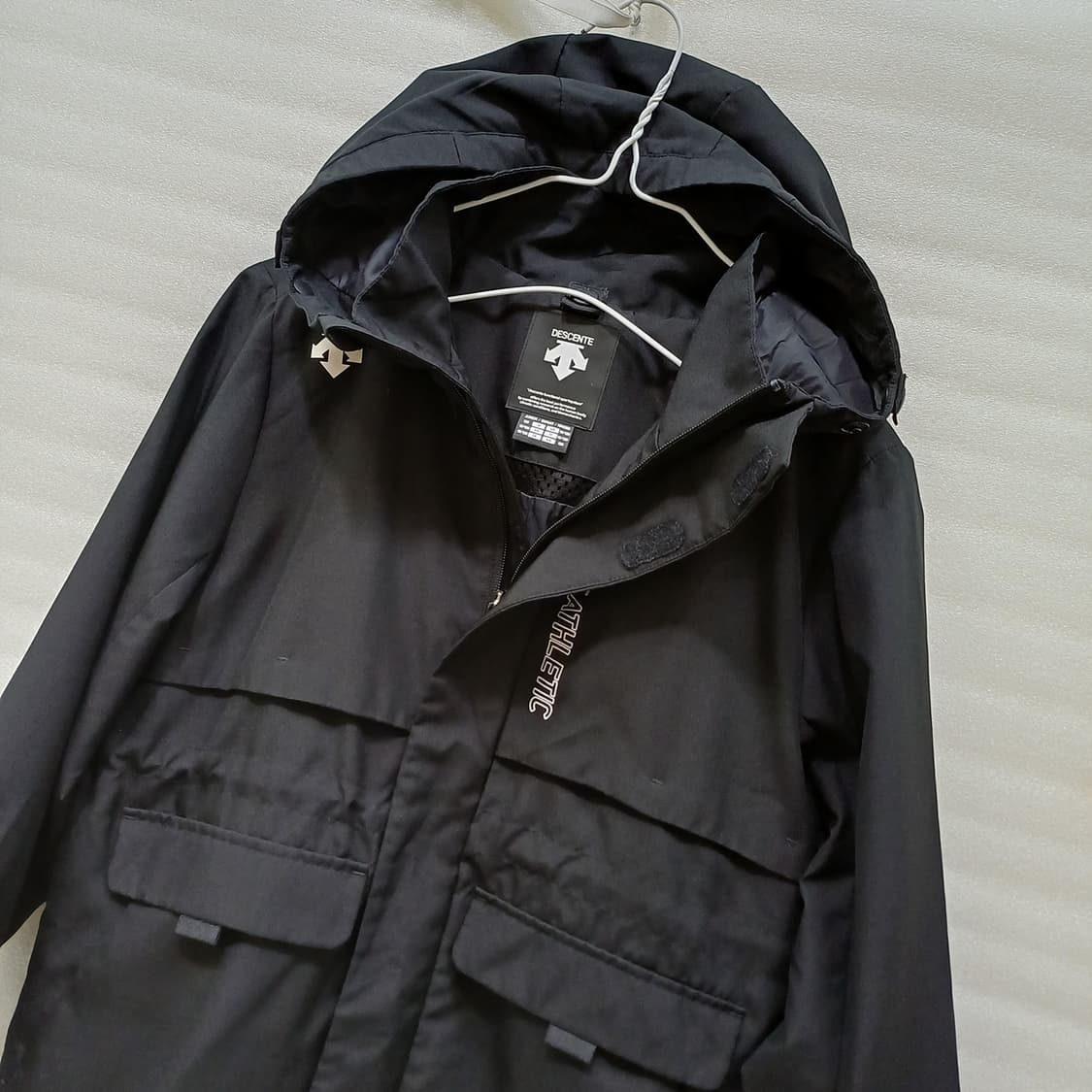 데상트 봄 가을 남아 아동 130 롱 바람막이 후드 자켓 블랙 사랑봉봉 상품이미지4