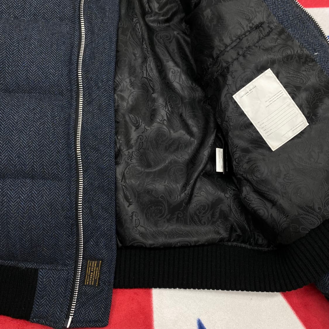  유니폼브릿지 울 헤링본 덕다운패딩 L  상품이미지4