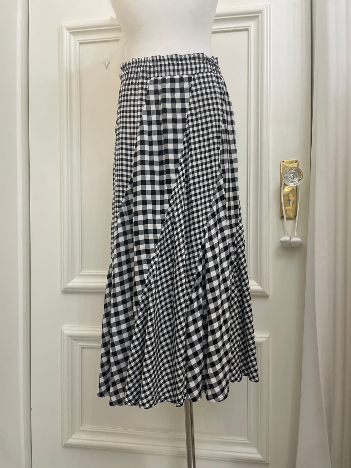 gingham check summer cotton banding sk 상품이미지4