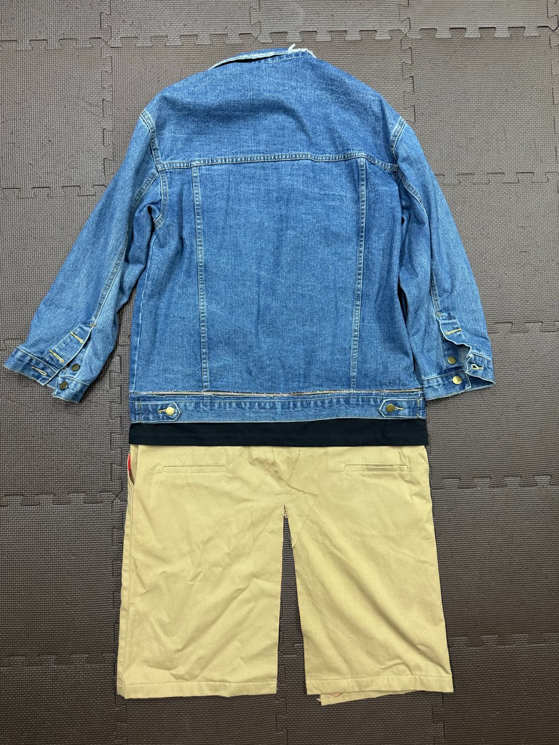 jalan unique denim mix trench 상품이미지6