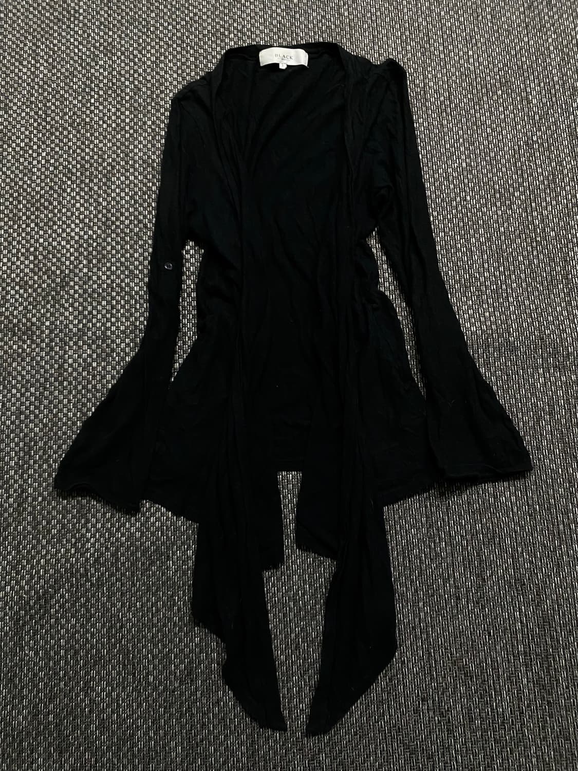 [Moussy] Black unbalanced Cardigan 상품이미지1