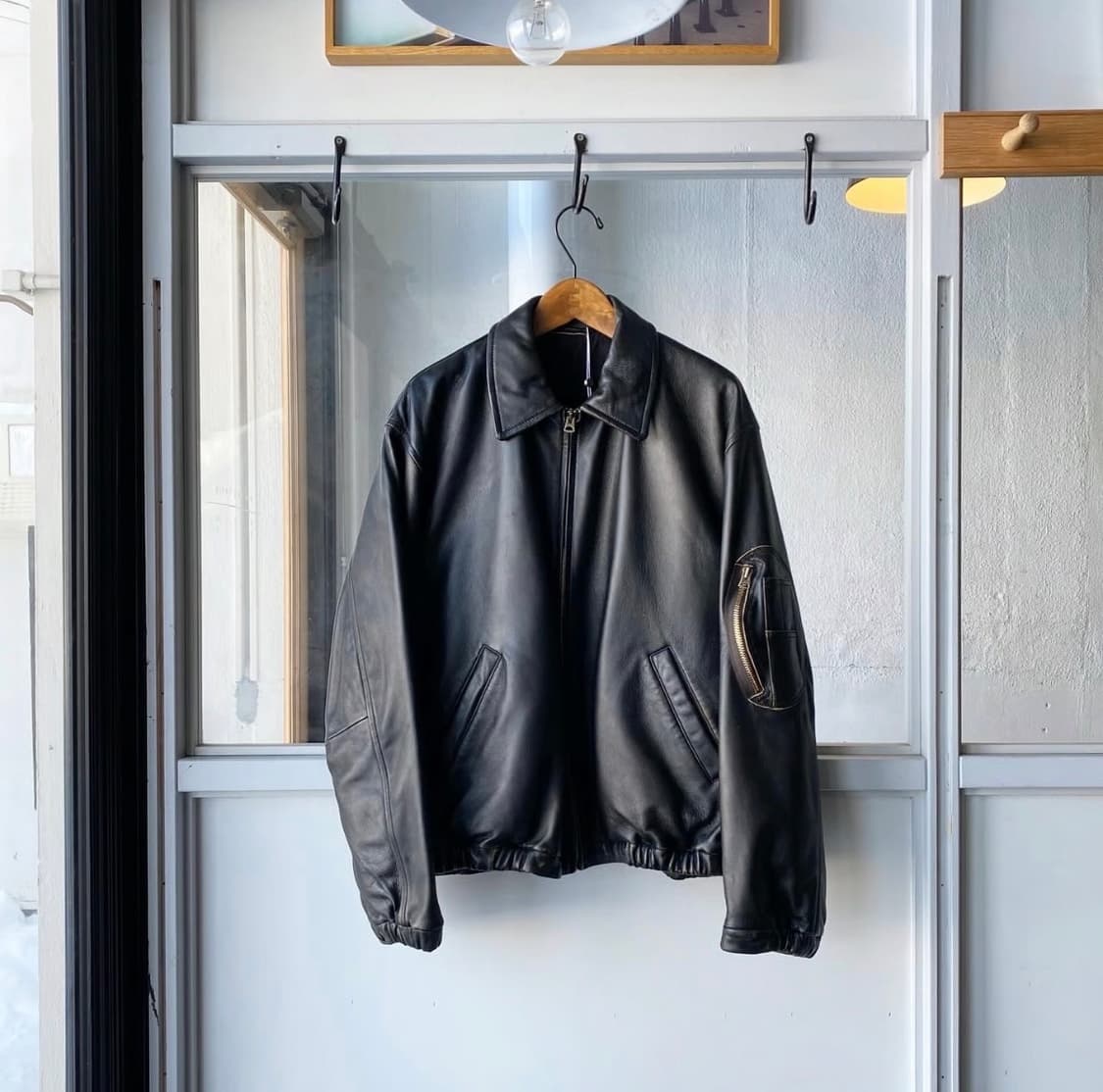 [3] 코모리 24ss 레더 블루종 자켓 상품이미지2