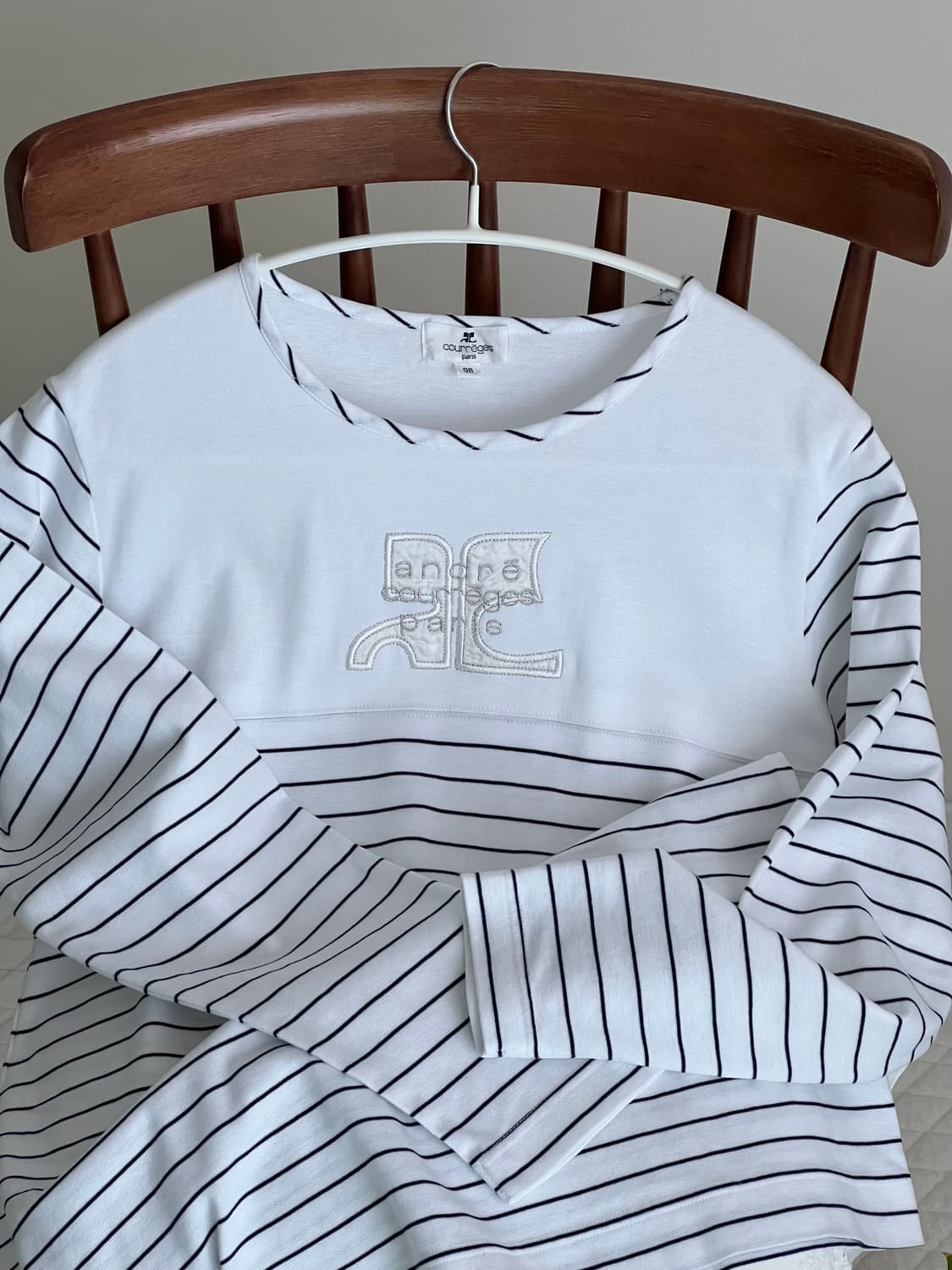 큐레쥬 스프라이프 코튼 면 롱 슬리브 티셔츠 꾸레쥬 상품이미지1