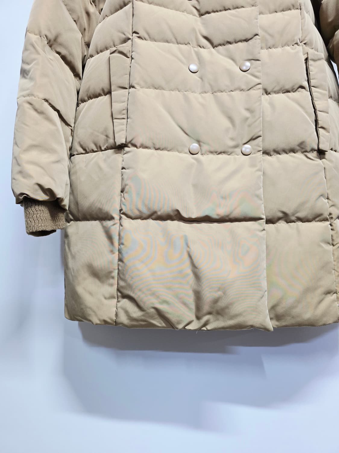 시스템 여성 덕다운패딩 코트 베이지 상품이미지3