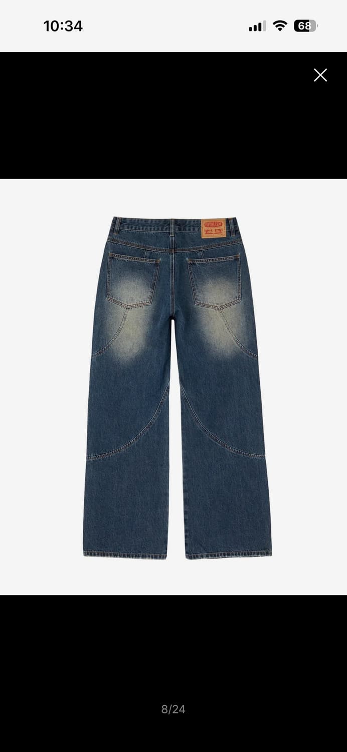 #0346 blue wave wide flare fit 46사이즈 상품이미지3