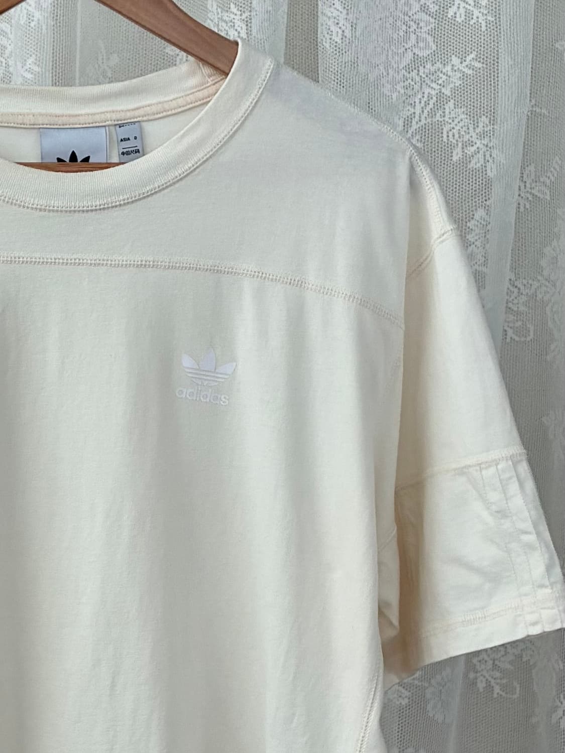 2XL) 아디다스 오리지널 CC 반팔 티셔츠 크림 상품이미지3