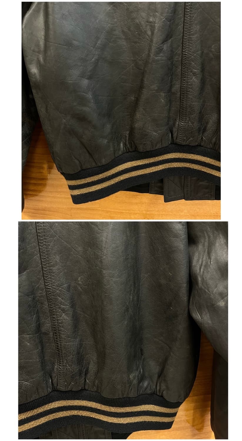 빈티지 소가죽 레더 자켓 블랙 #csz3941 상품이미지8