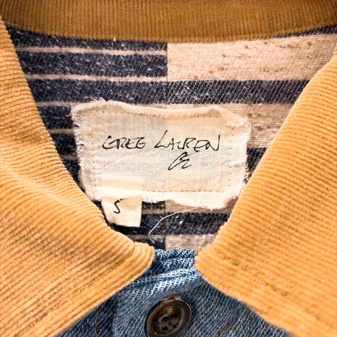 (정품/새상품) GREG LAUREN 그렉 로렌 남성 빈티지 데님 트럭커 상품이미지4