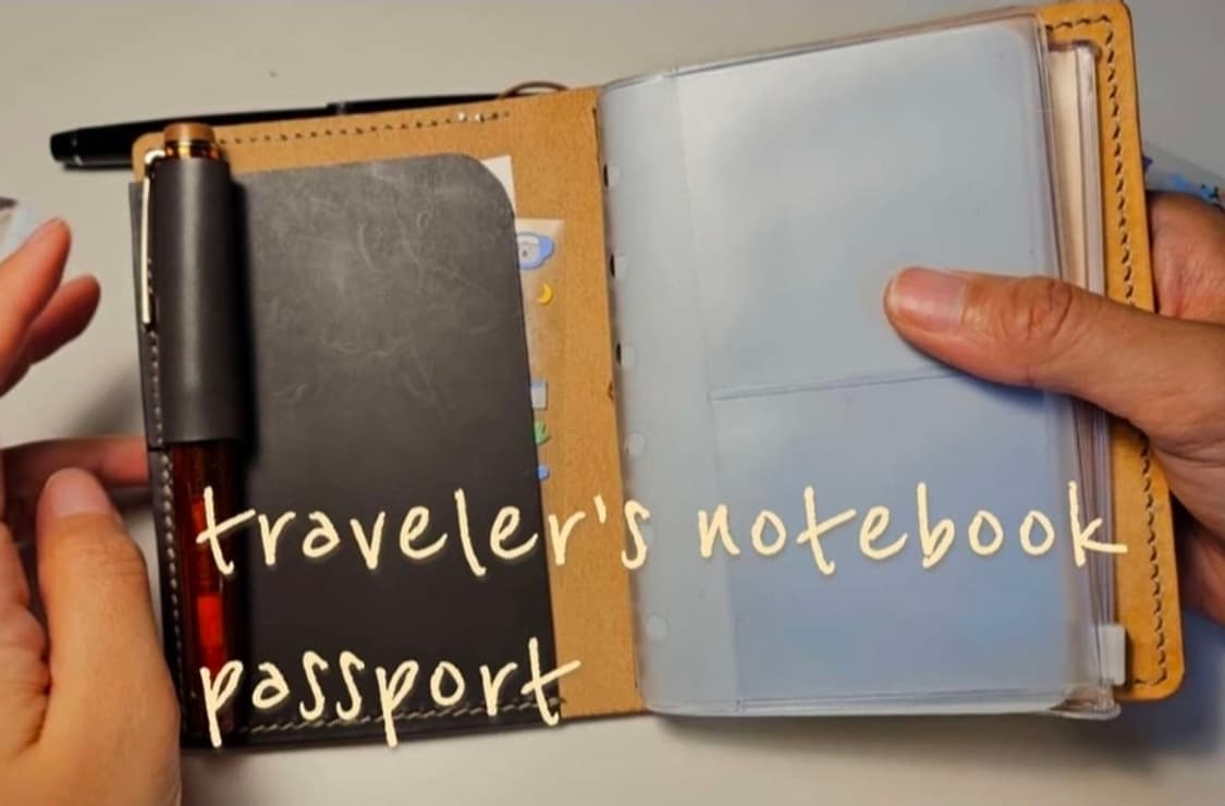 패스포트 사이즈의 작은 가죽 노트 커버 #가죽커버 상품이미지9