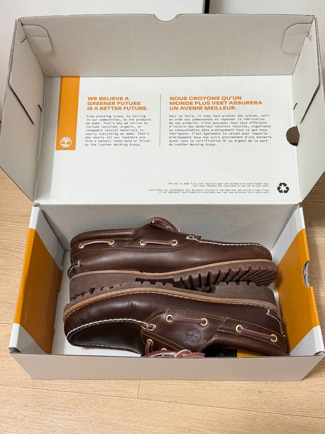 팀버랜드 보트 슈즈 브라운 3 eye boat shoes 상품이미지2