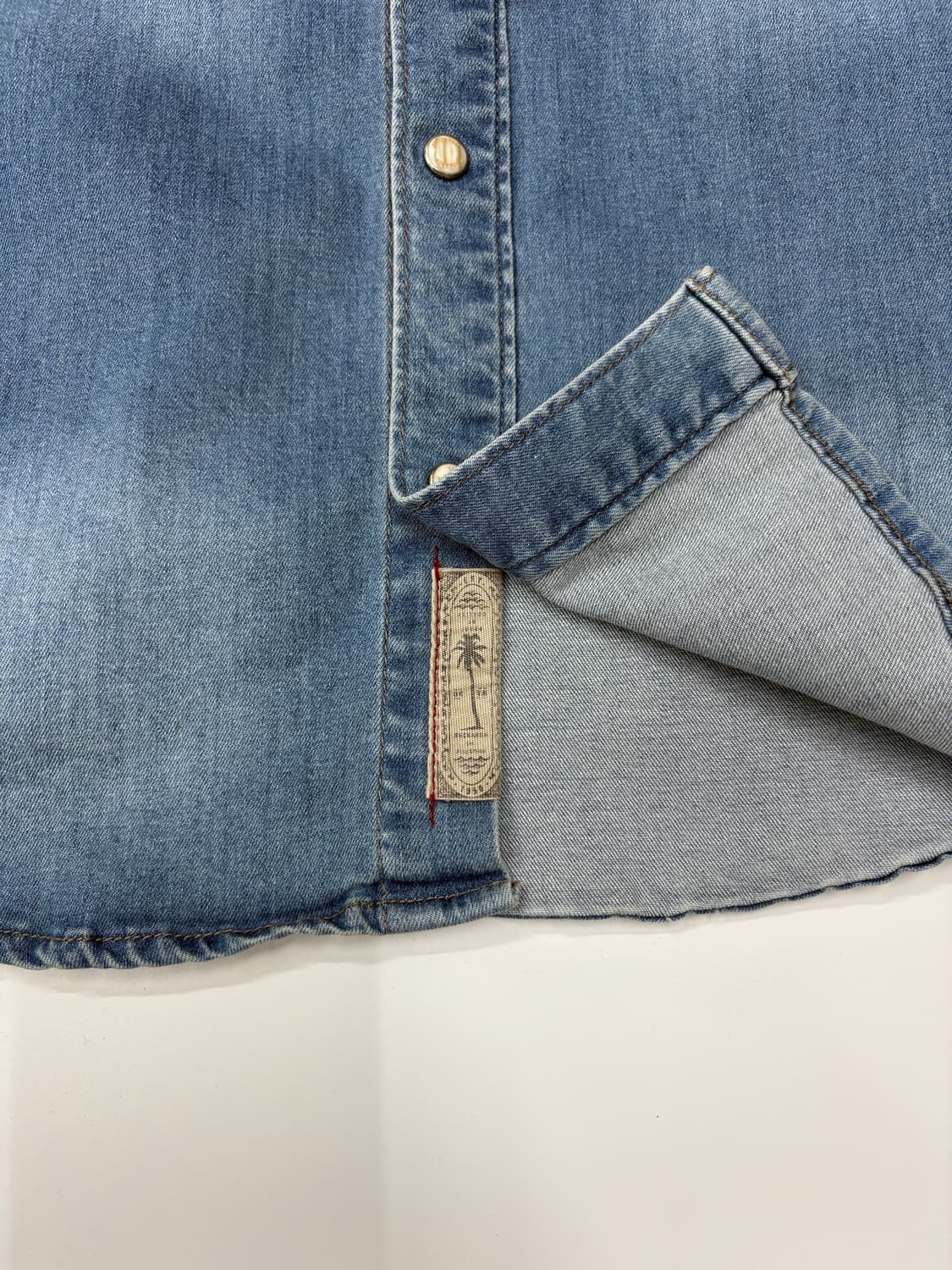 Buckaroo 버커루 빈티지 라이트워시 웨스턴 데님 셔츠 Size: L 상품이미지9
