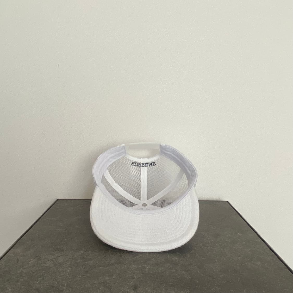 (OS) 슈프림 5패널 볼캡 모자 테리 메쉬 백 화이트 상품이미지5