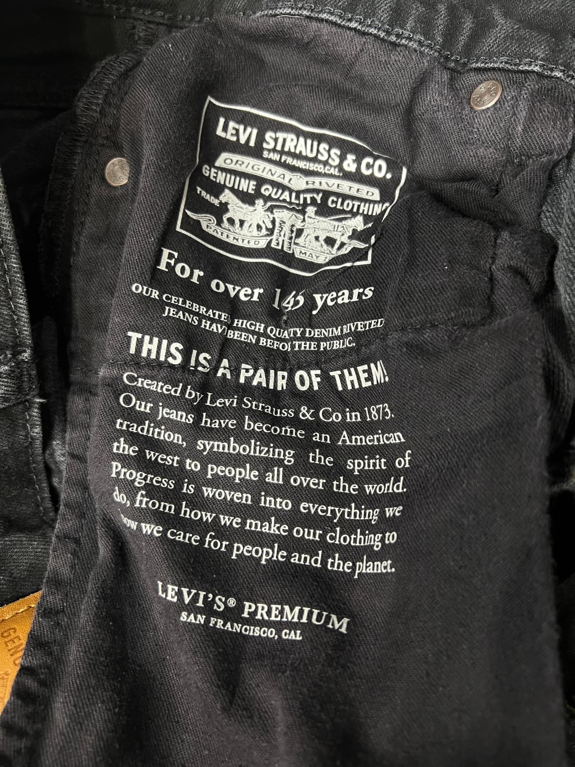 리바이스502 프리미엄 블랙진 상품이미지8